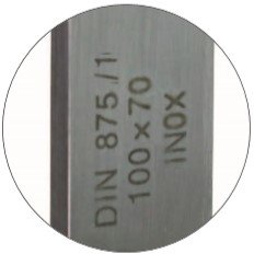 Kontrollwinkel 250x165 mm, DIN 875/1, INOX
